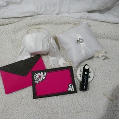 Lot of Wedding Party Decor Supplies Invitations Pillow Basket Hole Punch Shapes