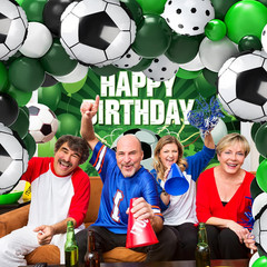 122PCS Soccer Birthday Party Decorations Set for Boys, Includes Banner, Balloons
