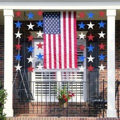 Star Garland, 4 Pack Red White and Blue Star Decorations for 4th of July Patr…