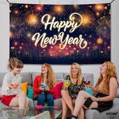 KatchOn, XtraLarge Happy New Year Banner – 72×44 inches, York City