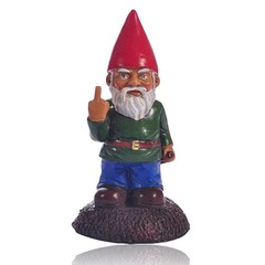 Resin Garden Gnome Statue with Humorous Design for Indoor Outdoor Decor
