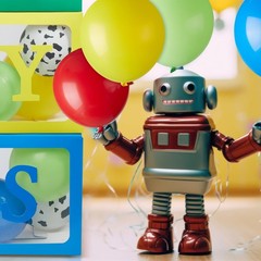 16 Pcs Toy Themed Party Decorations 4 Transparent Balloons Boxes with 12 Funn…