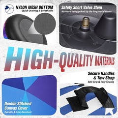 River Tube, 48» Heavy Duty River Float Tube with Commercial Inner Tube, Prem…