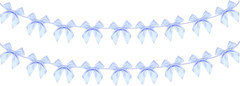 2Pcs Bow Garland Banner, Ribbon Bow Party Decorations for Baby Shower Girls Bow