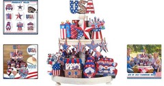 Durable Patriotic Wooden Sign Set – 14 Elegant Pieces for 4th of July Displays