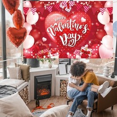 2Pcs Happy Valentine’s Day Backdrop Banner and St. Patrick’s Day Backdrop Ban…