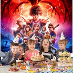 Strange Thing Party Supplies Birthday Banner Backdrop Poster Vinyl for Kids