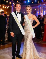 2 PCS Prom King Queen Sashes Graduation Dance Party Satin Costume White