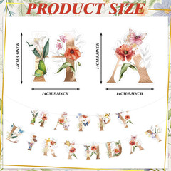 Flower Happy Birthday Banner, Vintage Wildflower Birthday Happy Birthday Sign Sp