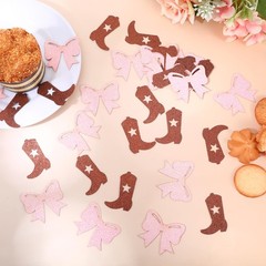 Glitter Boots Or Bows Gender Reveal Table Confetti Paper Scatters 200 PCS