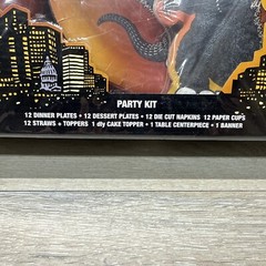 New & SEALED GODZILLA PARTY KIT 63 PC BANNER CUPS PLATES STRAWS NAPKINS Rare!