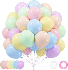 Navy Blue Gold Balloons Set, 60Pcs 12 Inch Navy Blue White Metallic Gold and Gol
