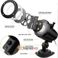 Christmas Snowflake Projector LED Moving Halloween Laser Light Outdoor Landscape