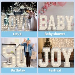 4FT Marquee Light Up Letters A,Party Decoration Large Marquee Light Up Letter…