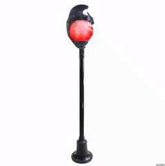 6 Ft. Light-Up Flaming Dragon Lamp Post with Sound Halloween Decoration