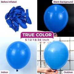 Royal Blue Latex Party Balloons 8 Pack 36 inch Round Helium Matte Dark Blue …