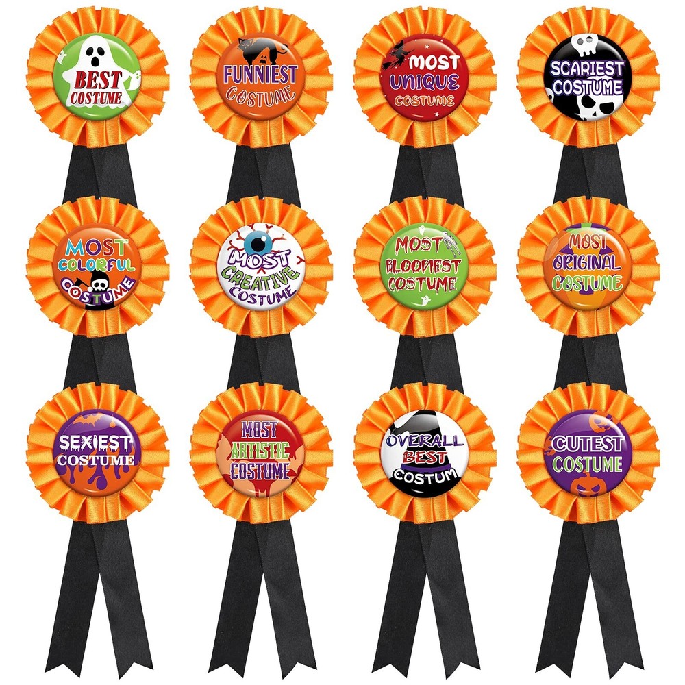 Halloween Costume Award Ribbon – Trick or Treat Contest Party Prize Decoratio…