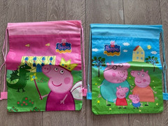 Lot Peppa Pig Birthday Party Large Balloon Drawstring 16 Party Favor Goodie Bags