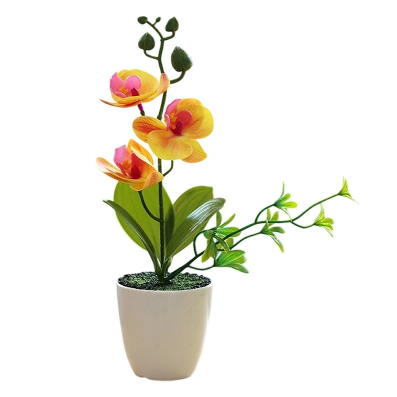 Colorful 3D Printed Butterfly Orchids Flower Pot Home Living Room Decoration