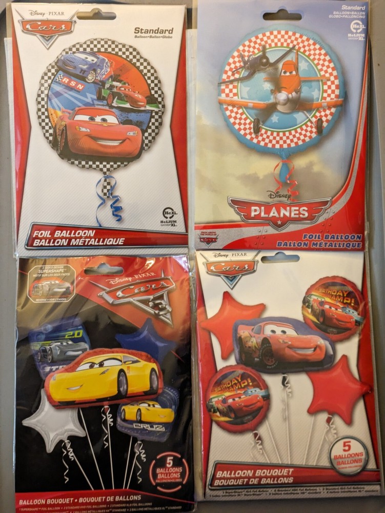 Disney CAR MCQUEEN CRUZ PLANES DUSTY Foil Mylar Balloons Birthday Party YOU PICK