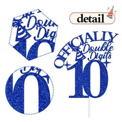 Double Digits 10 Cake Topper, Out Single Digits Im Ten, Boys Girls Happy 10th…