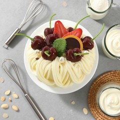 Fake Cake Dessert Artificial Cake with Cream Cherry Faux Food Model