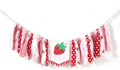 Strawberry High Chair Banner – 1St Birthday Decoration, First Birthday Decoratio