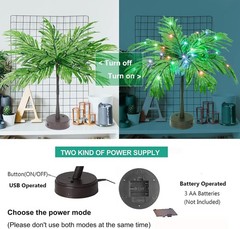 Compact 28 Color LED Palm Tree – Perfect Table Decor for Parties & Holidays