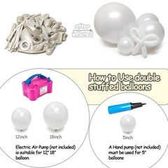 Pearl White Balloon Double White Balloons Garland Pearl Cream Beige Arch Kit …