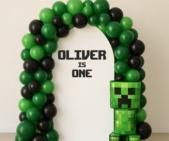 Name is Age Pixel Craft Personalised Stickers For Sail Board Birthday Minecraft