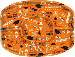 Amscan Party Supplies, Orange Plastic Platter- 2pc