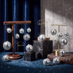 50 Pcs Disco Balls Decor Silver Mirror Disco Balls Hanging Decor Assorted Reflec