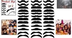 Create Joy with 48 Self-Adhesive Mustaches – Perfect for Cosplay & Family Events