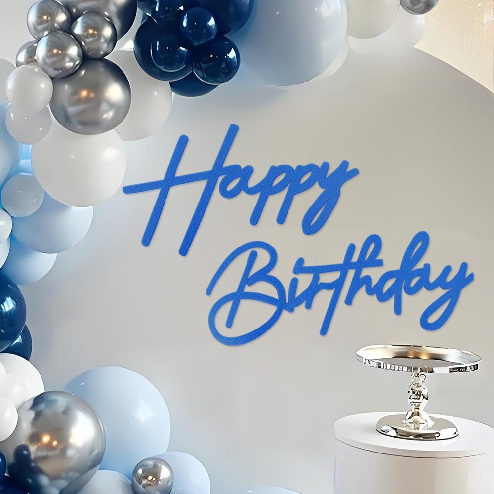 MASTRON Happy Birthday Sign for Backdrop – Felt Happy Birthday Letter Sign for
