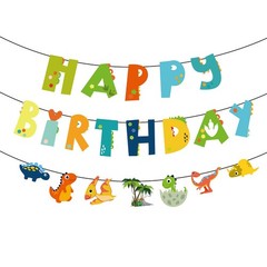 BIEUFBJI Dinosaur Banner Dinosaur Theme Party Decoration, Indoor/Outdoor Han…