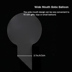 Aimee_Jl 25 Pcs Bobo Balloons24 Inch Clear Bubble Balloon3.7 Inch Wide Mouth