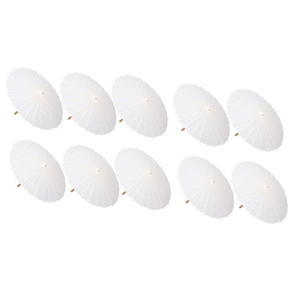 10PCS Parasol Wedding Umbrella Party Favor Bamboo Umbrellas for Bridal4952