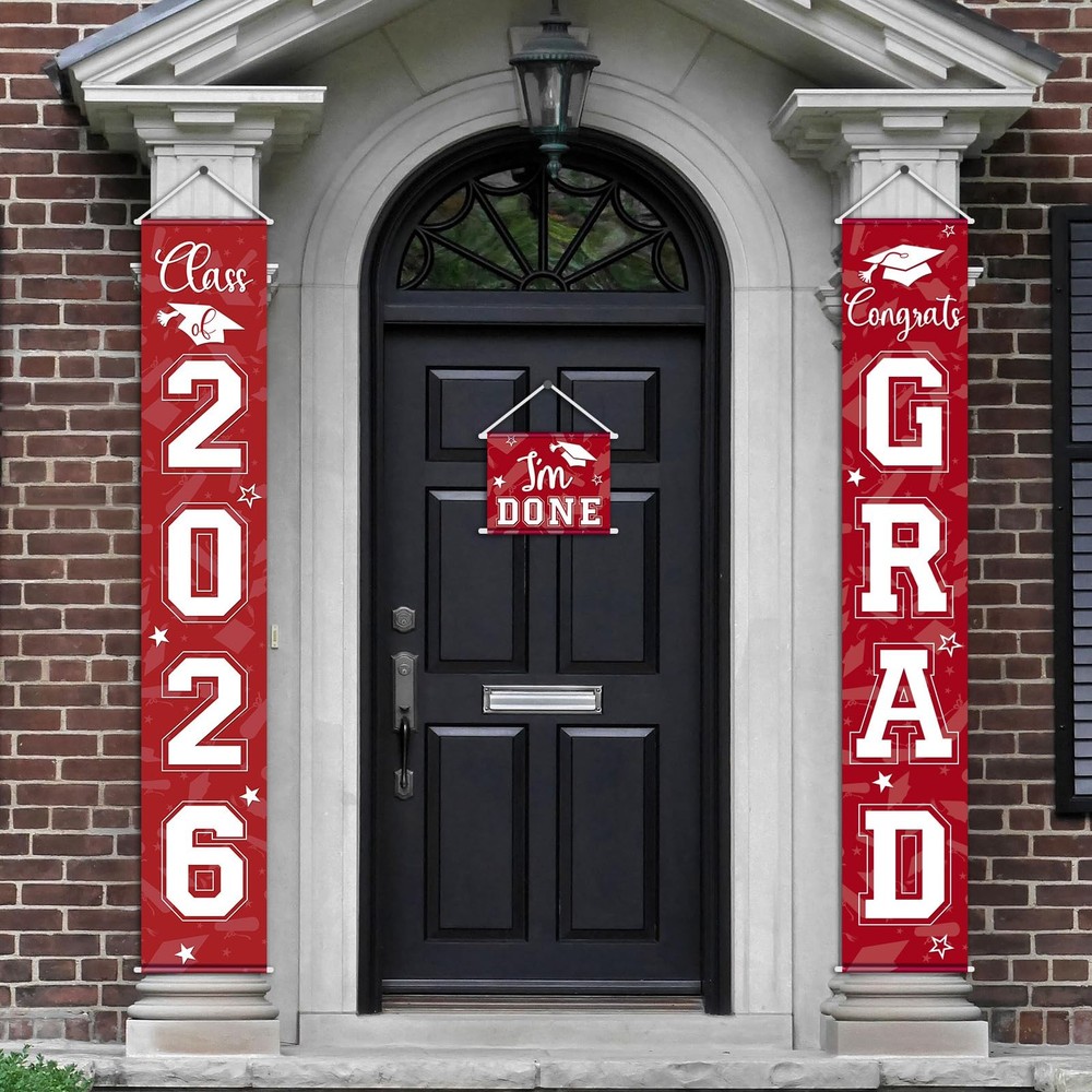 3 Pieces 2026 Graduation Party Decorations Graduation Porch Sign Class of 202…