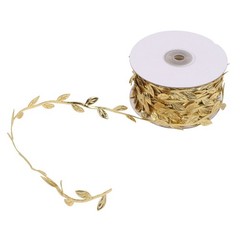 For DIY Craft Ribbon 30m Gold Silver Leaves for Events and Decorations