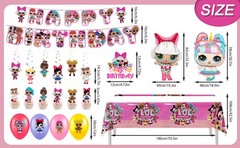 LOL Surprise Dolls Party Decoration Balloons Cake Topper Banner Tablecloth Swirl