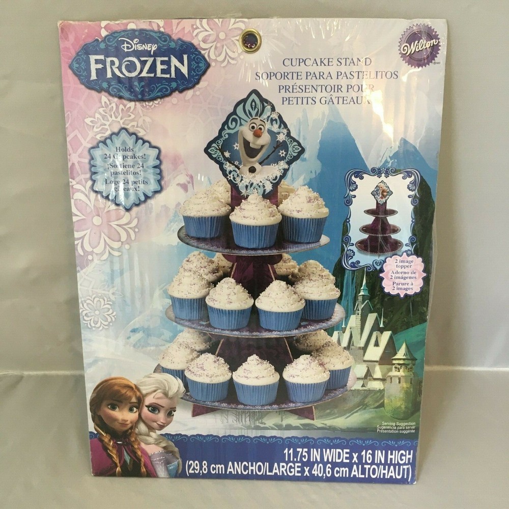 Disney Frozen 3 Tier Cupcake WiltoTreat Stand Decoration For 24 Cupcakes New