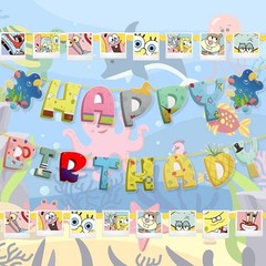 Spongebob Squarepants Jointed Banner Multicolor Birthday Party Decoration