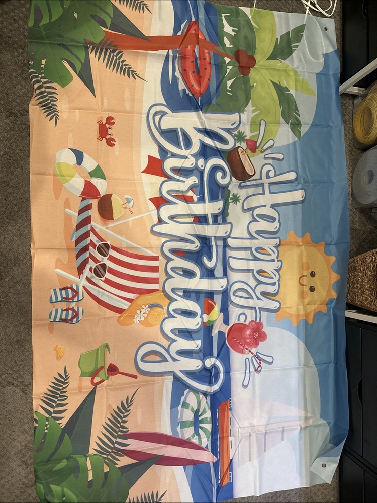 Happy Birthday Banner Sign for Party Decorations Reusable