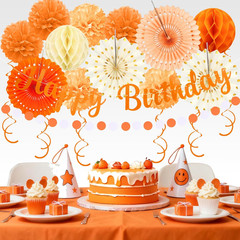 Birthday Decorations, Orange Beige Fal Boho Party Decorations for Women Girls –