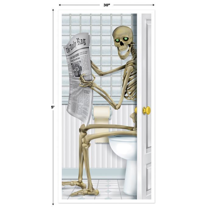 Skeleton Door Cover 30» X 5′ Halloween Birthday Party Decorations Supplies