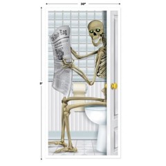 Skeleton Door Cover 30» X 5′ Halloween Birthday Party Decorations Supplies