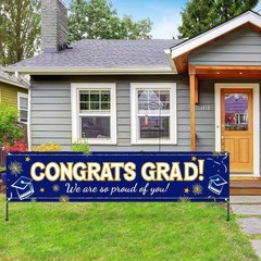 Graduation Banner 79×18 Inch Congratulations 2026 Graduate Decorations Congrats