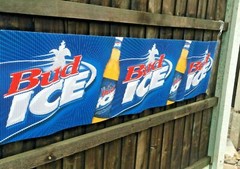 12″ tall x 15′ feet long BUD ICE BANNER BUNTING PARTY BAR PUB SIGN Budweiser