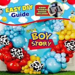 ALL-IN-1 Toy Story Balloons Arch Kit for It’S a Boy Story Baby Shower Decoration