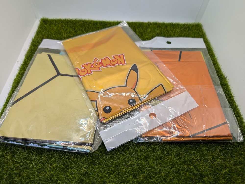 Pokemon Party Balloon Centerpieces Pikachu Charmander Squirtle 3 PACK NEW UK
